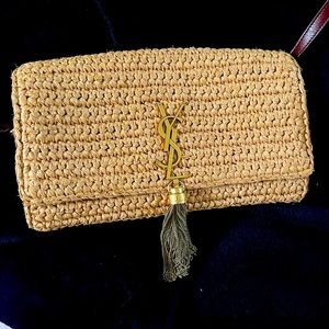 KATE 99 CHAIN BAG WITH TASSEL IN RAFFIA